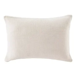 Federa quadrupla garza di cotone (50 x 70 cm) Victoria x Gaïa Beige pampa