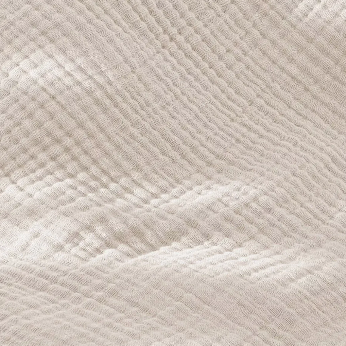 Federa quadrupla garza di cotone (50 x 80 cm) Victoria x Gaïa Beige Pampa