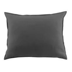 Federa rettangolare flanella di cotone (50 x 70 cm) Théa Grigio antracite