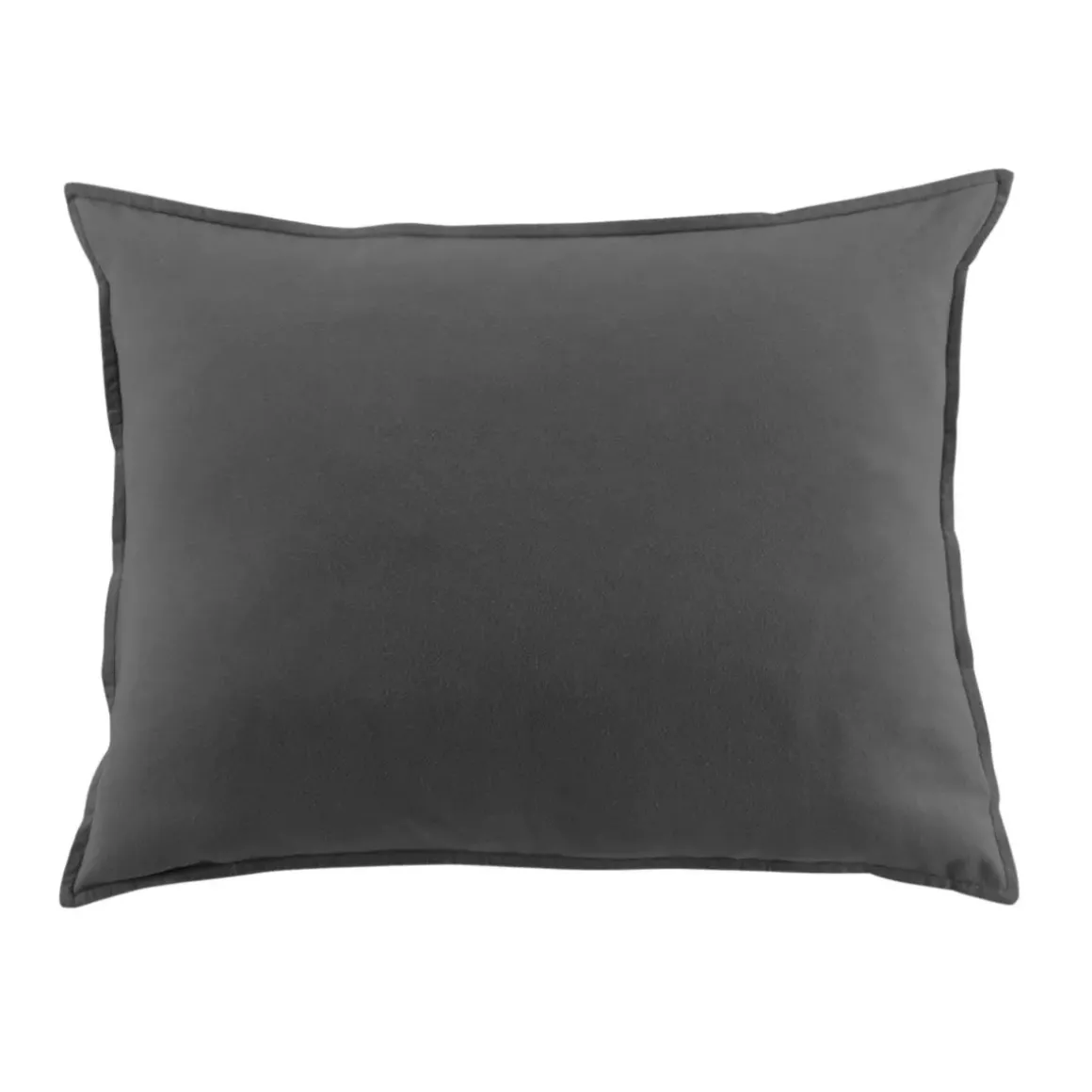 Federa rettangolare flanella di cotone (50 x 70 cm) Théa Grigio antracite