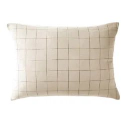 Federa rettangolare garza di cotone (70 cm) Gaïa Match Beige pampa