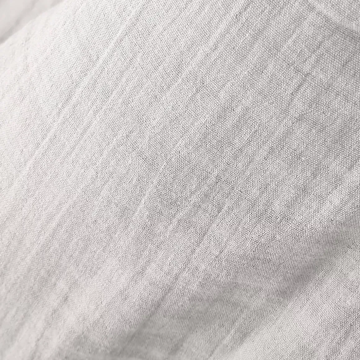 Federa rettangolare garza di cotone (L80 cm) Gaïa Grigio nuvola
