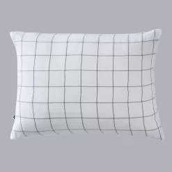 Federa rettangolare garza di cotone (70 cm) Gaïa Match Bianco chantilly