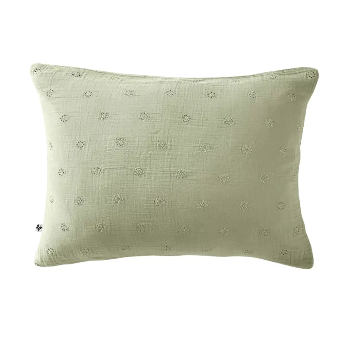Federa rettangolare garza di cotone (50 x 70 cm) Gaïa Boho Verde tiglio