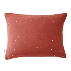 Federa rettangolare garza di cotone (70 cm) Gaïa Chic Terracotta