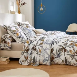 Federa rettangolare in cotone (50 x 70 cm) Pénélope Blu
