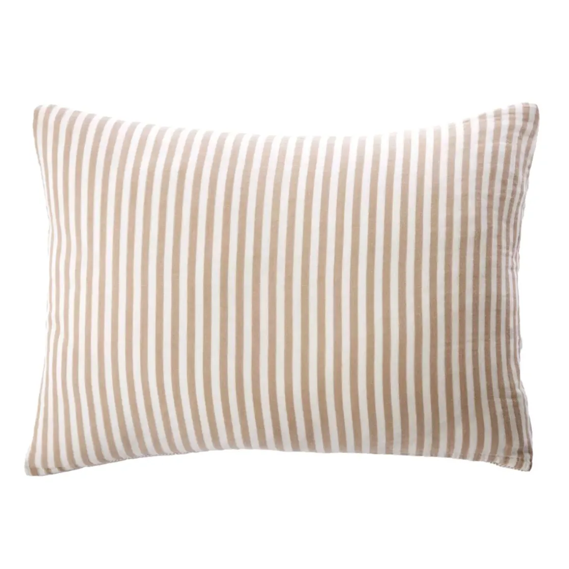 Federa Rettangolare in garza di cotone (50 x 70 cm) Gaïa a righe Corda