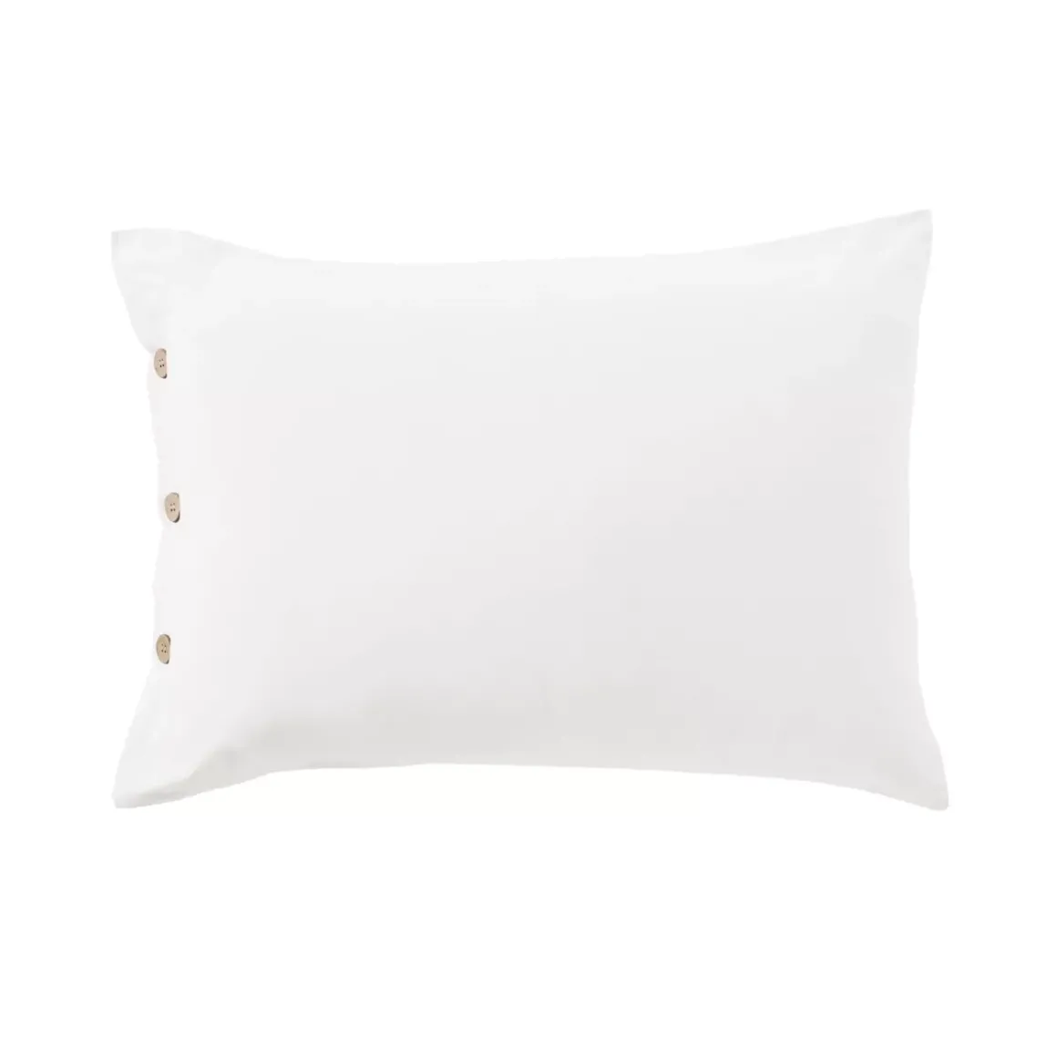 Federa rettangolare in percalle di cotone (50 x 70 cm) Diane Bianco