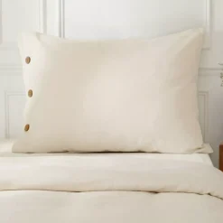 Federa rettangolare in percalle di cotone (50 x 80 cm) Diane Beige