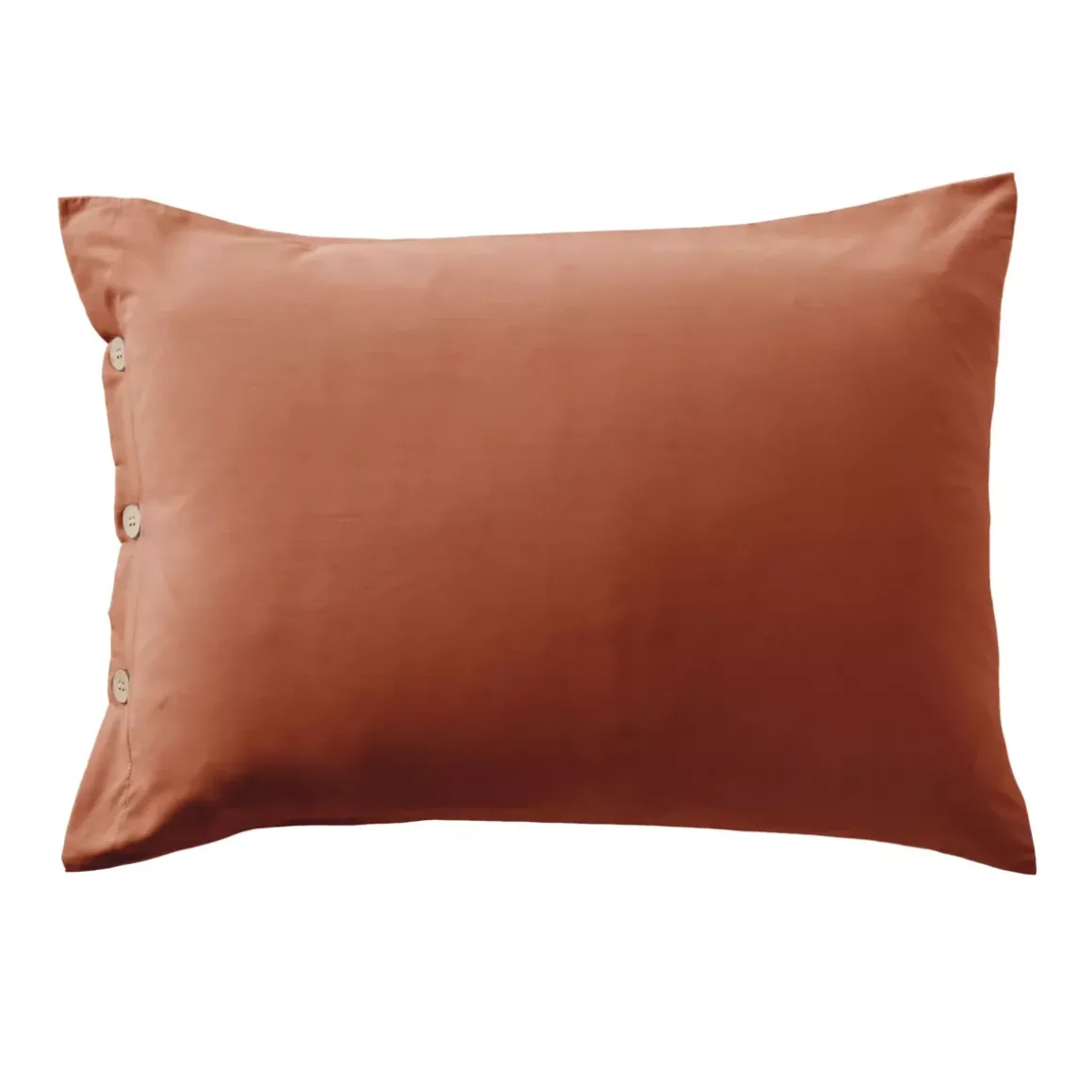 Federa rettangolare in percalle di cotone (50 x 80 cm) Diane Terracotta