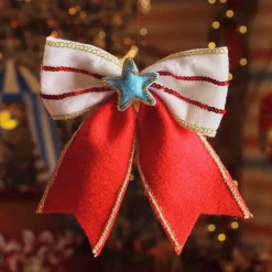 KAEMINGK Addobbi Natalizi-Fiocco di Natale (H23 cm) Circus stella Blu