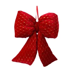 KAEMINGK Addobbi Natalizi-Fiocco di Natale in velluto (H19 cm) Courchevel glitterato