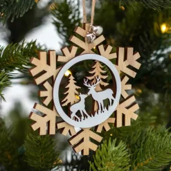 KAEMINGK Addobbi Natalizi-Fiocco di neve di Natale Renne in famigli
