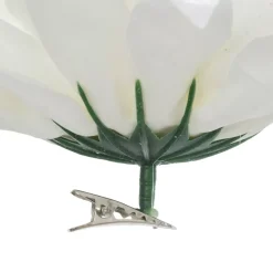 FEERIC LIGHTS Addobbi Natalizi-Fiore decorativo su clip (D15 cm) Dahlia glitterato
