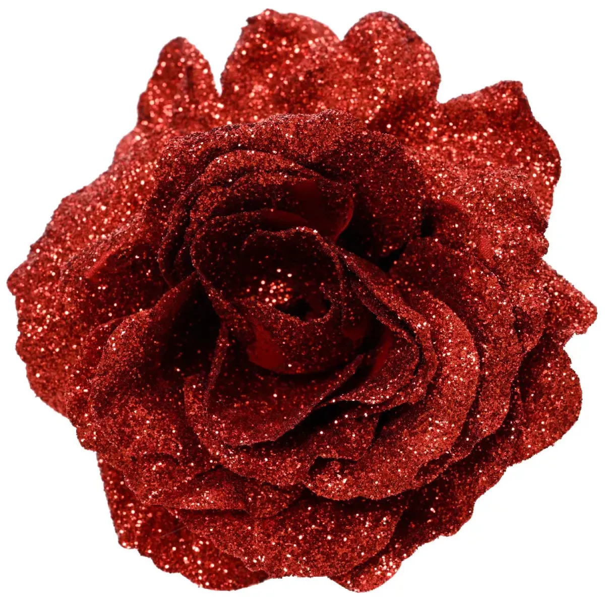 KAEMINGK Addobbi Natalizi-Fiore decorativo su pinza (D12 cm) Luccicante