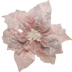 KAEMINGK Addobbi Natalizi-Fiore di Natale Velluto con clip (D22 cm)