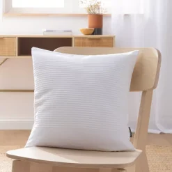 Fodera cuscino quadrato cotone (40 x 40 cm) Léa Bianco