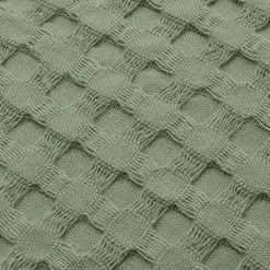 EMINZA Cuscini E Fodere-Fodera cuscino rettangolare cotone nido d'ape (30 x 50 cm) Maya Verde rosmarino
