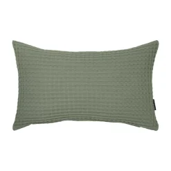 EMINZA Cuscini E Fodere-Fodera cuscino rettangolare cotone nido d'ape (30 x 50 cm) Maya Verde rosmarino