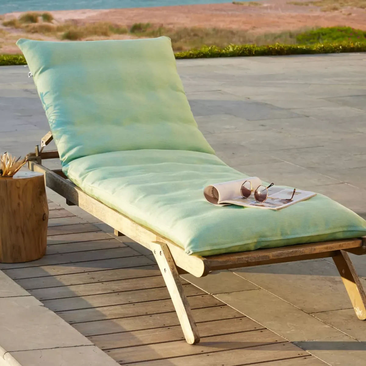L'effet papillon Cuscini Lettini Da Spiaggia|Cuscini Per Lettini E Accessori-Fodera per cuscino da lettino prendisole (190 x 70 cm) Naia