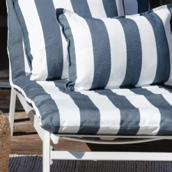 L'effet papillon Cuscini Lettini Da Spiaggia|Cuscini Per Lettini E Accessori-Fodera per cuscino da sdraio idrorepellente (190 x 70 cm) Noa mezzanotte