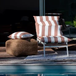 L'effet papillon Cuscini Lettini Da Spiaggia|Cuscini Per Lettini E Accessori-Fodera per cuscino da sdraio idrorepellente (190 x 70 cm) Noa Mattone