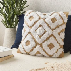 Fodera per cuscino quadrata juta (40 x 40 cm) Damia Beige