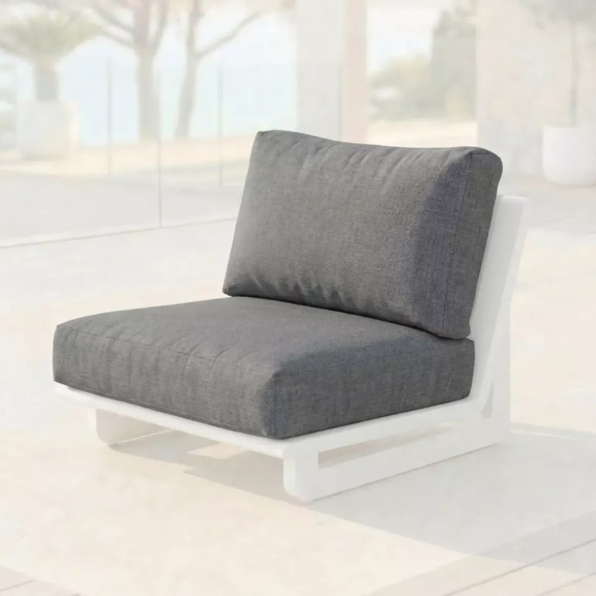 Fodere per cuscini di ricambio per Poltrona Long Beach Grigio antracite