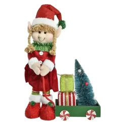 CHRISTMAS DREAM Babbo Natale Animali E Personaggi-Folletto (Alt 45 cm) Martine e regali