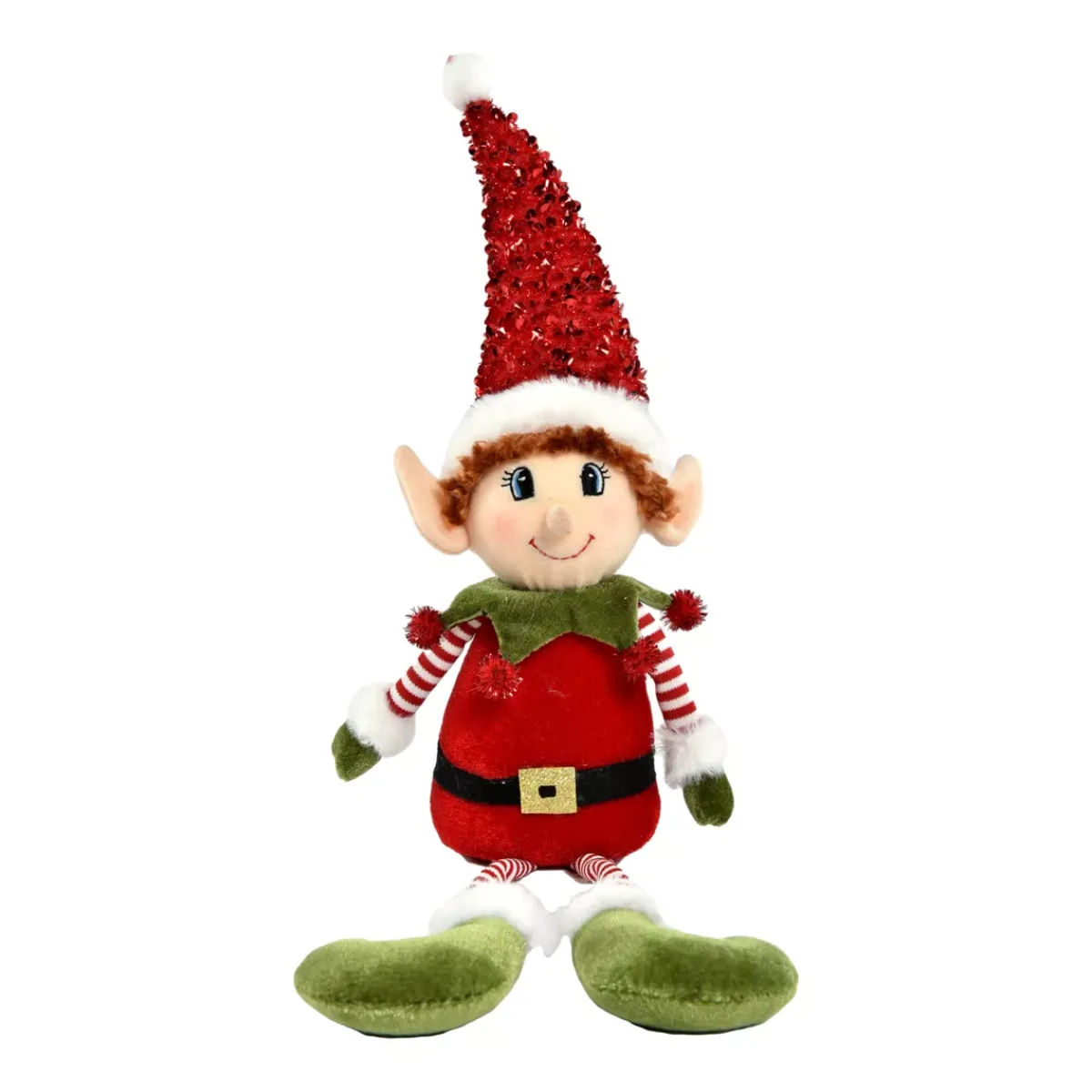 CHRISTMAS DREAM Babbo Natale Animali E Personaggi-Folletto buffone da sedere (H57 cm) Pipo in Babbo Natale