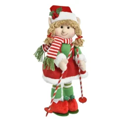 CHRISTMAS DREAM Babbo Natale Animali E Personaggi-Folletto buffone sugli sci (H46 cm) Martine