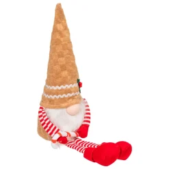 JJA Babbo Natale Animali E Personaggi-Folletto seduto (H50 cm) Goloso Pan di zenzero