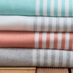 Fouta cotone riciclato (200 x 200 cm) Estate Corallo