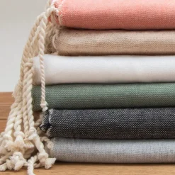 Fouta cotone riciclato (100 x 200 cm) Sunshine Verde cachi