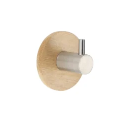 TENDANCE Contenitori Bagno-Gancio adesivo 3M bambù (D5 cm) Cromo
