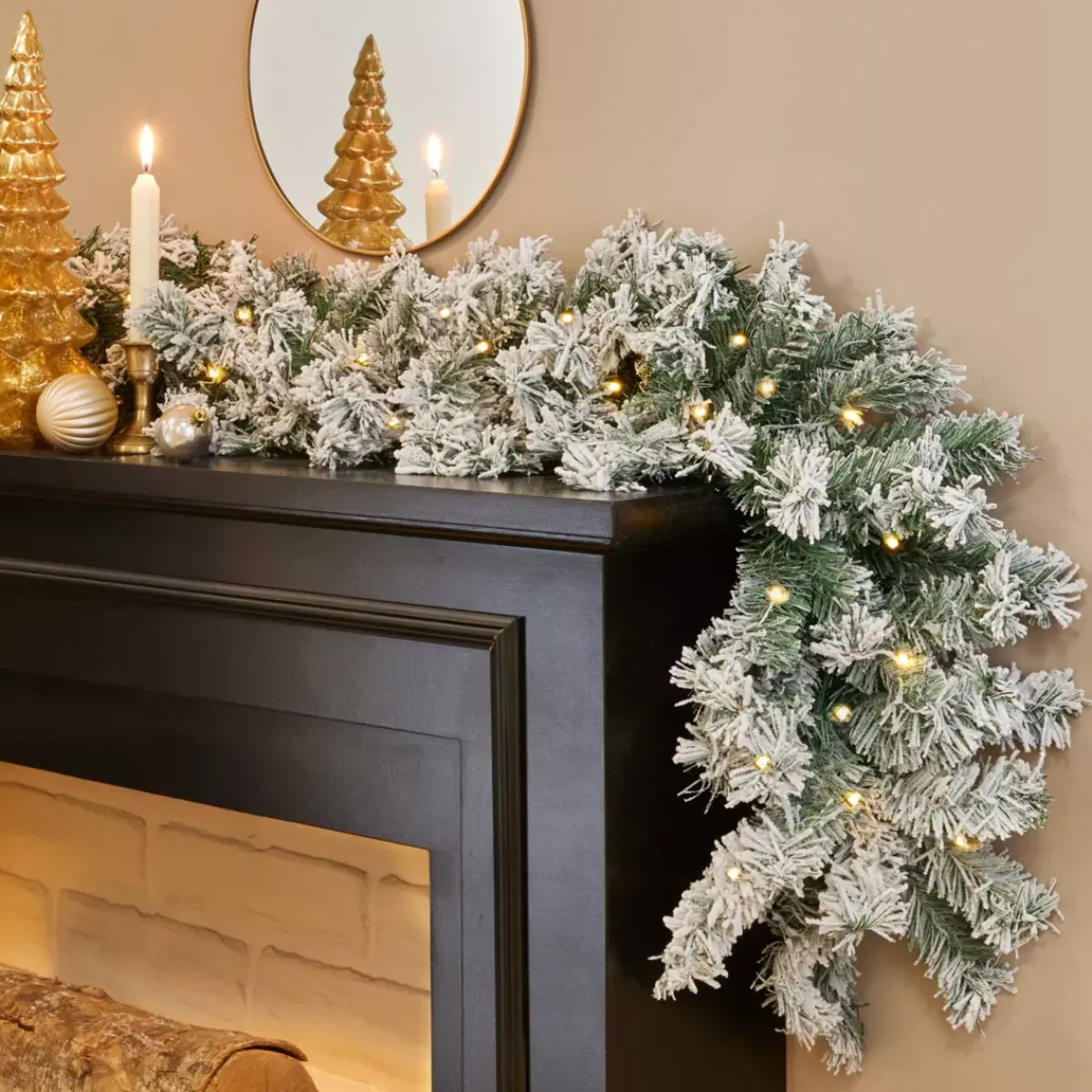 EMINZA Ghirlanda In Abete Artificiale|Alberi Di Natale Grande Dimensione-Ghirlanda abete luminosa Royal Bianco caldo