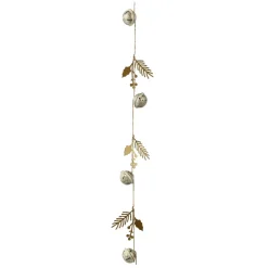 KAEMINGK Ghirlande Per Albero Di Natale-Ghirlanda decorativa in metallo (120 cm) Campanelle e agrifoglio