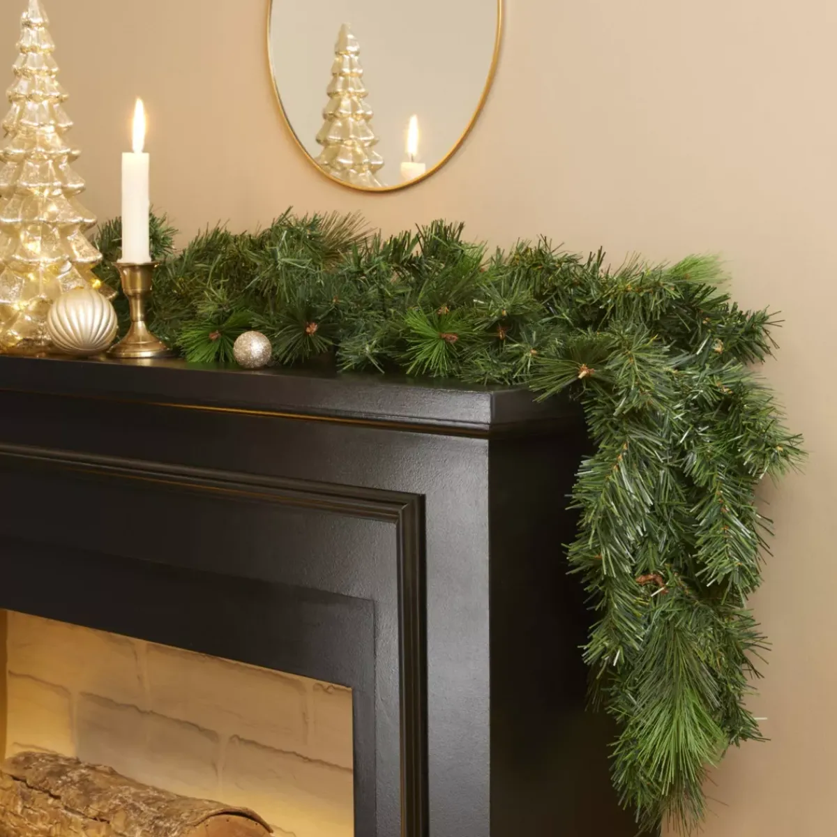 EMINZA Alberi Di Natale Grande Dimensione|Ghirlanda In Abete Artificiale-Ghirlanda di abete (180 cm - D30) Edmonton Verde