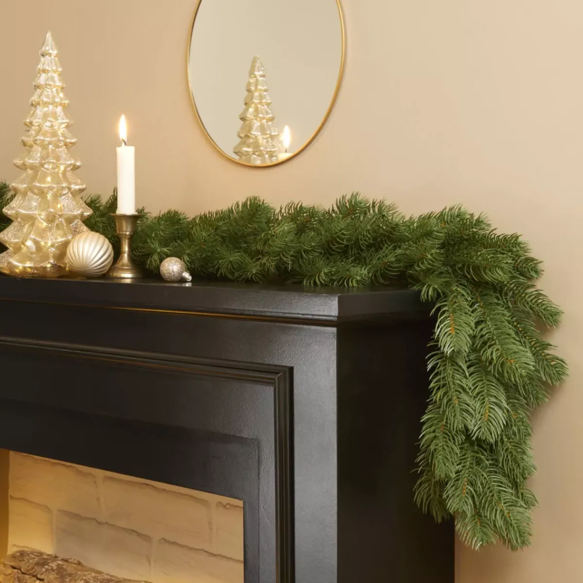 EMINZA Ghirlanda In Abete Artificiale|Alberi Di Natale Grande Dimensione-Ghirlanda di abete (180 cm - D25) Utah Luxe Verde