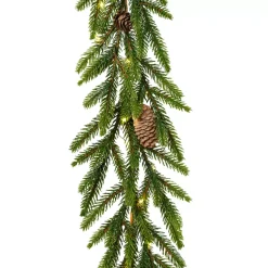 KAEMINGK Ghirlanda In Abete Artificiale-Ghirlanda di luci di abete con 50 LED (180 cm) Forest Bianco caldo