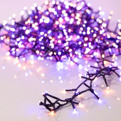 KAEMINGK Ghirlande Di Luci-Ghirlanda di luci 11 m 500 LED cavo nero NewLuxe Bicolore Arancione/viola
