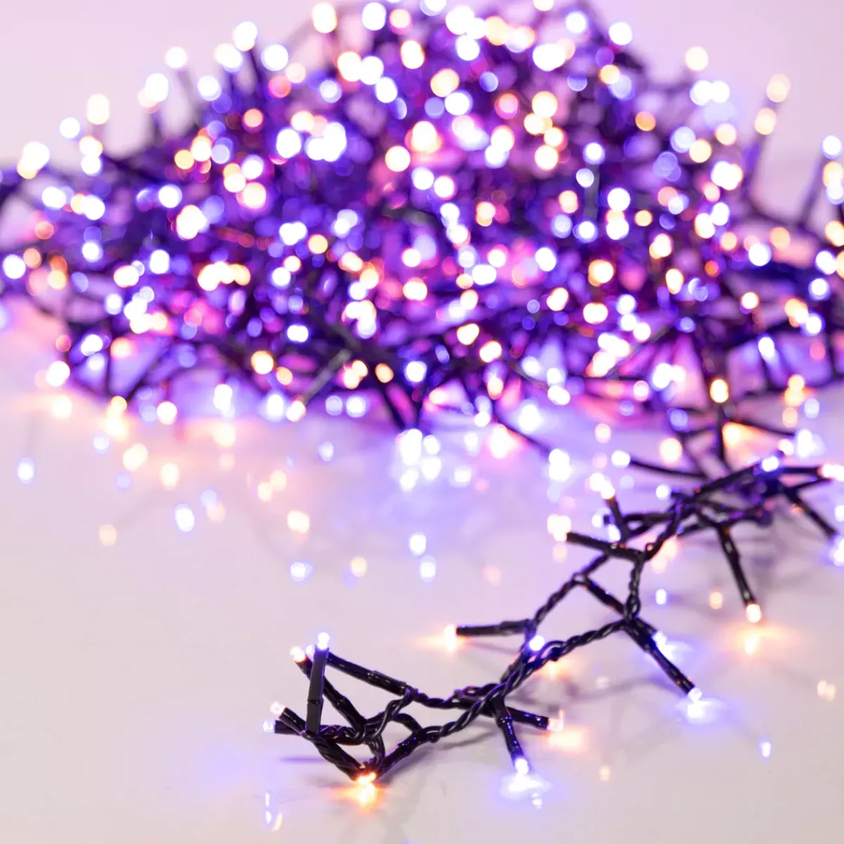 KAEMINGK Ghirlande Di Luci-Ghirlanda di luci 11 m 500 LED cavo nero NewLuxe Bicolore Arancione/viola