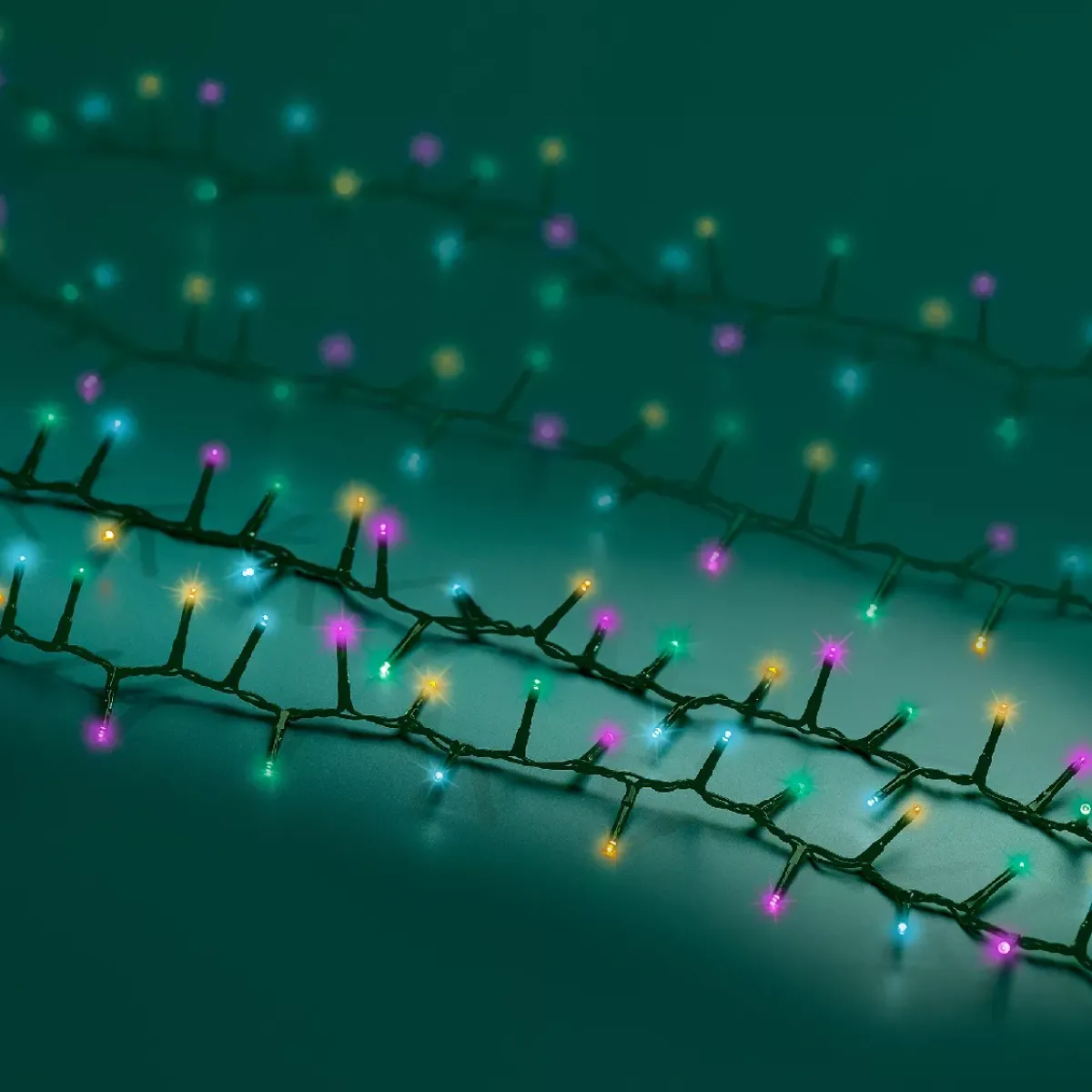 EMINZA Guilande Di Luci Grande Lunghezza|Ghirlande Di Luci-Ghirlanda di luci 22,5 m 1000 LED cavo verde NewLuxe Multicolore pastello