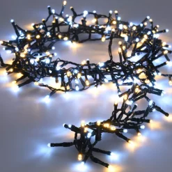 EMINZA Guilande Di Luci Grande Lunghezza|Ghirlande Di Luci-Ghirlanda di luci 34 m 1500 LED cavo verde NewLuxe Bicolore Bianco caldo/freddo