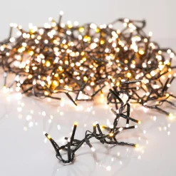 KAEMINGK Ghirlande Di Luci-Ghirlanda di luci 11 m 500 LED cavo verde NewLuxe Bianco caldo/dorato caldo