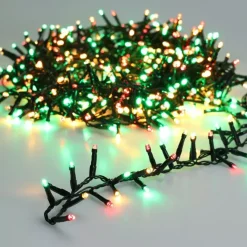KAEMINGK Ghirlande Di Luci-Ghirlanda di luci 11 m 500 LED cavo verde NewLuxe Tricolore Verde/Rosso/Bianco
