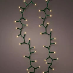EMINZA Guilande Di Luci Grande Lunghezza|Ghirlande Di Luci-Ghirlanda di luci 60 m 3000 LED cavo verde NewLuxe Bianco caldo dorato
