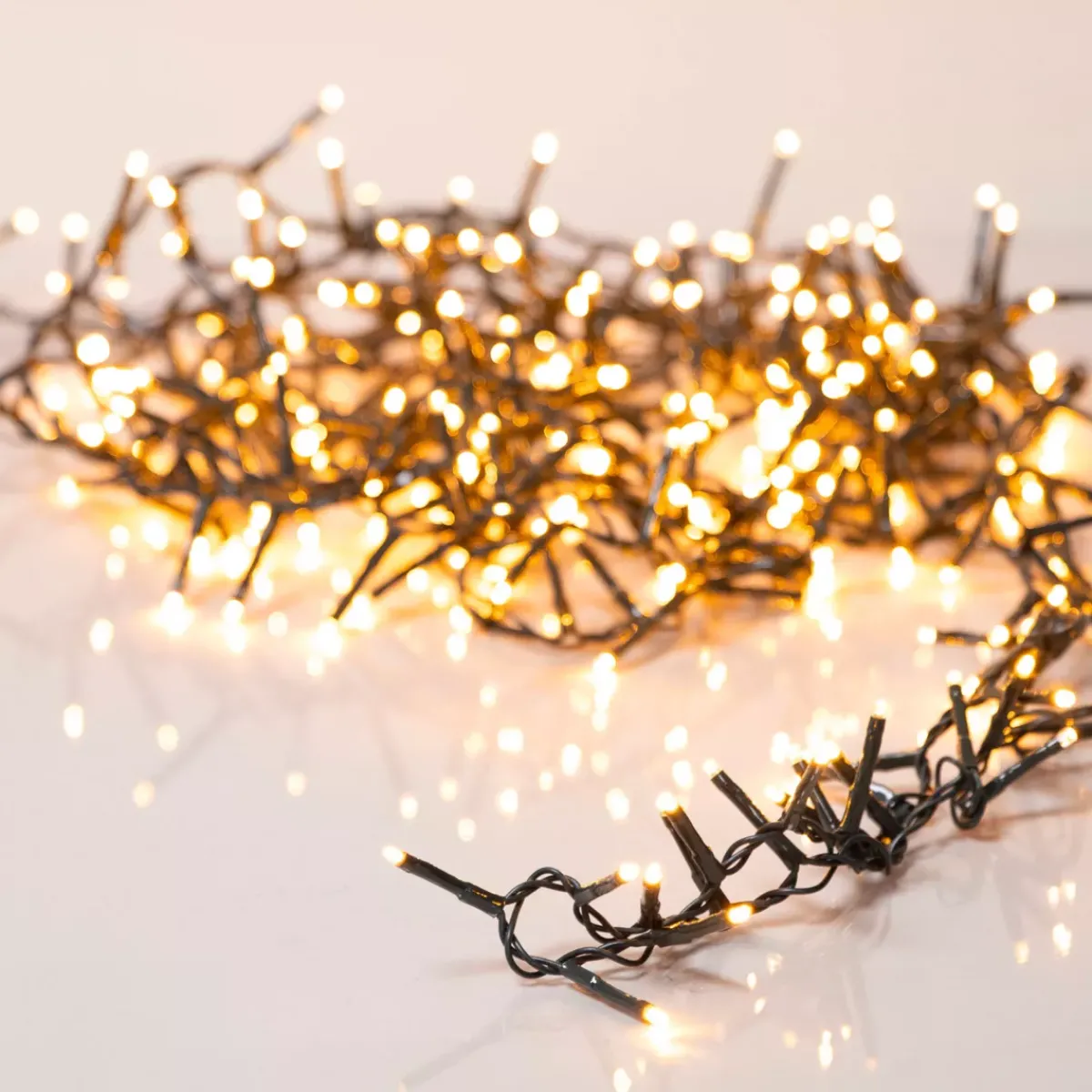 EMINZA Guilande Di Luci Grande Lunghezza|Ghirlande Di Luci-Ghirlanda di luci 60 m 3000 LED cavo verde NewLuxe Bianco caldo dorato