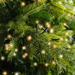 EMINZA Guilande Di Luci Grande Lunghezza|Ghirlande Di Luci-Ghirlanda di luci 60 m 3000 LED cavo verde NewLuxe Bianco caldo/dorato caldo