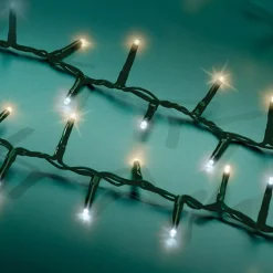 EMINZA Guilande Di Luci Grande Lunghezza|Ghirlande Di Luci-Ghirlanda di luci 22,5 m 1000 LED cavo verde NewLuxe Bicolore Bianco caldo/freddo